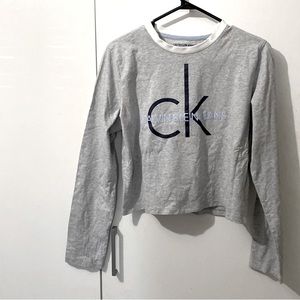 Calvin Klein long sleeve cropped top